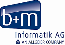 Logo der b+m Informatik AG: b+m Informatik AG - An Allgeier Company